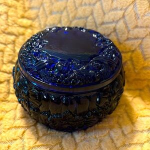 Vintage 1930’s Blue Cobalt Bohemian Czech glass